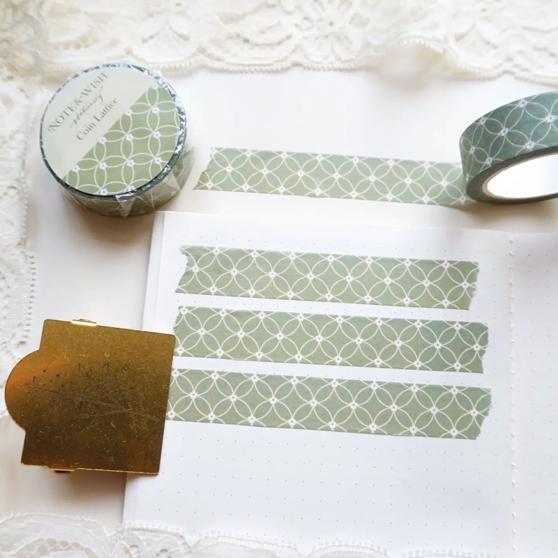 Note and wish Coin Lattice washi tape