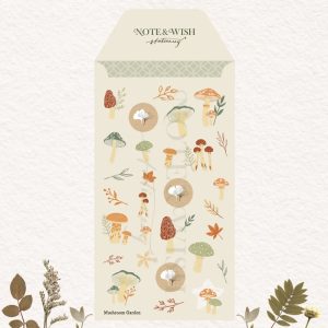 Note and Wish Mushroom Garden Washi Sticker Sheet
