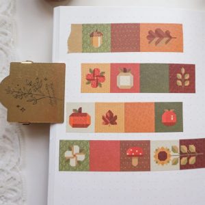 Note and Wish quilted autumn washi tape