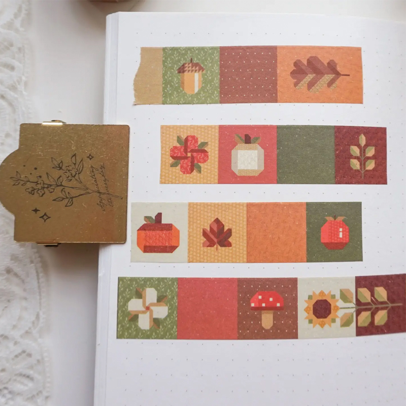 Note and Wish quilted autumn washi tape
