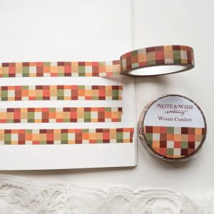 Note and Wish Autumn Check Washi Tape - Woven Comfort Washi Tape